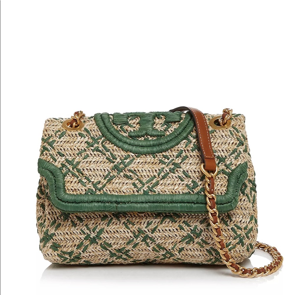 Tory Burch Women’s Fleming Soft Straw Shoulder Bag